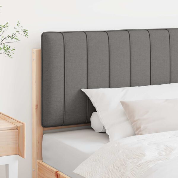 vidaXL Gestoffeerd hoofdbord Bruin en Licht Grijs 100 cm