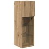 vidaXL TV Wandkasten Wandgemonteerd 4 pcs Zwart Eiken Bewerkt hout