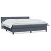 vidaXL Boxspring met matras fluweel donkergrijs 200x220 cm