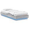 vidaXL Bed Frame met LED Grijs Sonoma 80 x 200 cm Bewerkt hout
