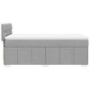 vidaXL Boxspring met matras stof lichtgrijs 90x190 cm