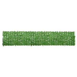 vidaXL Balkonscherm met groene bladeren 400x75 cm