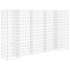 vidaXL Gabion plantenbak H-vormig 260x40x150 cm staaldraad