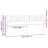 vidaXL Vervangend hoofdbord 200 cm metaal zwart