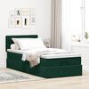 vidaXL Ottoman bed met matras en LED's 90x190cm fluweel donkergroen
