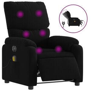 vidaXL Massagestoel elektrisch verstelbaar stof zwart