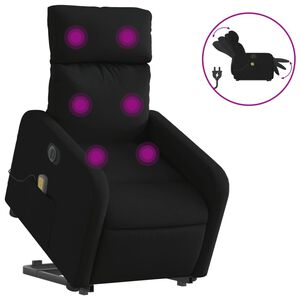 vidaXL Sta-op-massagestoel elektrisch verstelbaar stof zwart