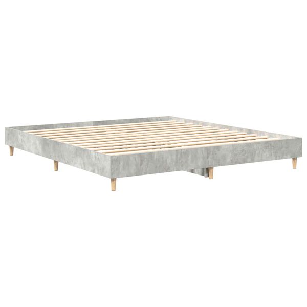 vidaXL Bedframe zonder matras 180x200 cm spaanplaat betongrijs