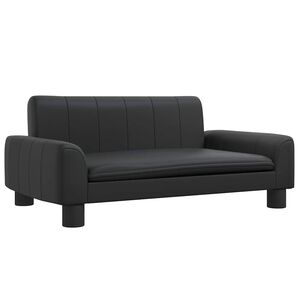 vidaXL Hondenmand 70x45x30 cm kunstleer zwart