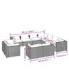 vidaXL 11-delige Loungeset met kussens poly rattan bruin