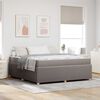 vidaXL Bedframe met matras Taupe 180 x 200 cm Stof