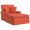 vidaXL Chaise Lounge met Rok 3 st Rood-oranje Katoen Stof