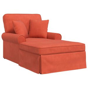 vidaXL Chaise Lounge met Rok 3 st Rood-oranje Katoen Stof
