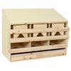 vidaXL Kippenlegkast 3 compartimenten 93x40x65 cm massief grenenhout