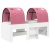 vidaXL Bed met Tunnel 3 st Wit en Roze Bewerkt hout
