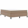 vidaXL Bedframe met matras Cappuccino 140 x 190 cm Stof