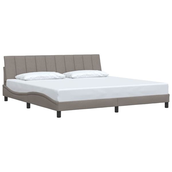 vidaXL Bedframe zonder matras "Hanko" stof taupe 200x200 cm