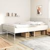 vidaXL Bedframe met hoofd- en voeteneinde metaal wit 180x200 cm