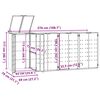 vidaXL Containerberging 4 containers 276x79x117 cm staal antraciet