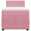 vidaXL Boxspring met matras fluweel roze 80x200 cm