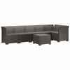 vidaXL 6-Zits Tuin Sofa Rattan Look PP Lichtgrijs