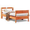 vidaXL Bedframe zonder matras massief grenenhout wasbruin 75x190 cm