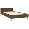 vidaXL Bedframe zonder matras 80x200 cm stof donkerbruin