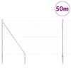 vidaXL Afrasteringspaal Zilver 50 x 1,5 m (50 mm gaas) Staal