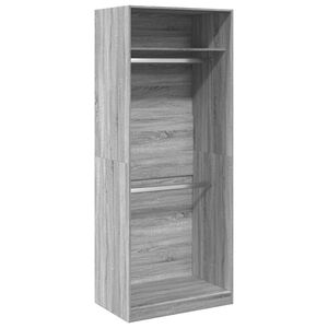 vidaXL Kledingkast 80x50x200 cm bewerkt hout grijs sonoma eikenkleur