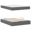 vidaXL Opbergbed met matras Donkergrijs 140 x 190 cm Polyester