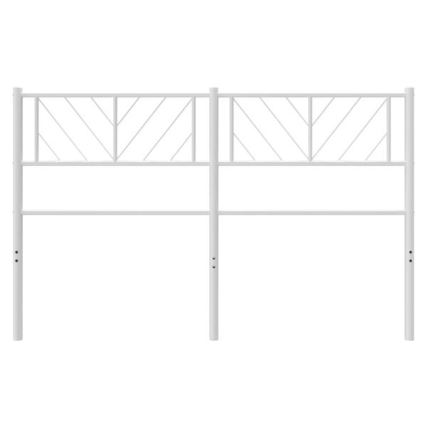 vidaXL Hoofdbord 120 cm metaal wit