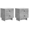 vidaXL Nachtkastje 2 st Betongrijs 43 x 34,5 x 47,5 cm Bewerkt hout