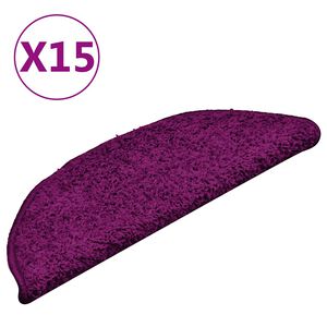 vidaXL Trapmatten 15 st 56x17x3 cm Roze Halfrond