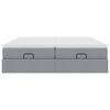 vidaXL Ottoman bed met matrassen 180x200cm stof lichtgrijs