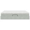 vidaXL Opbergbed met matras met matras Lichtgrijs 180 x 200 cm Fluweel