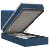 vidaXL Ottoman Bed met Matrassen en LED Blauw 100 x 200 cm Stof