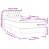 vidaXL Boxspring met matras en LED fluweel zwart 100x210 cm