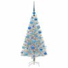 vidaXL Kerstboom met 150 LED met standaard Zilver 120 cm PET