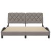 vidaXL Bedframe zonder matras stof taupe 160x200 cm