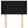 vidaXL Hoofdbord met randen 83x16x78/88 cm stof zwart