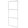 vidaXL Inloopdouchewand transparant 90x195 cm ESG-glas