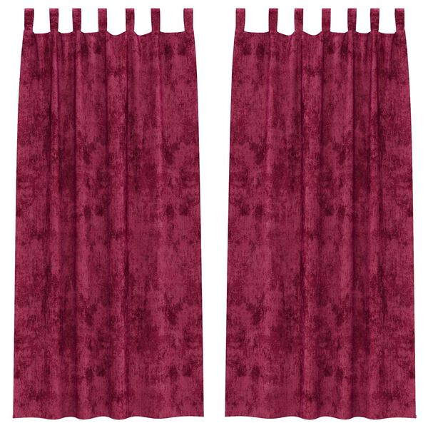vidaXL Velvet Gordijnen 2 pcs Wijnrood 260 x 140 cm Fluweel