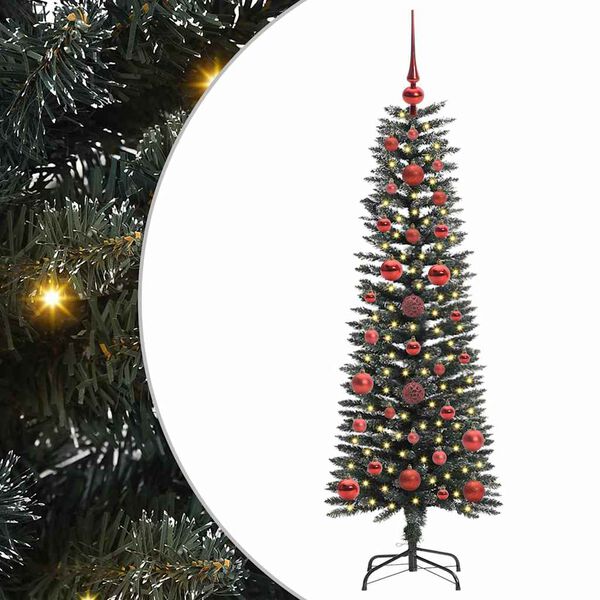 vidaXL Kunstkerstboom met 150 LED Groen 120 cm PVC en Plastic en Staal