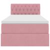 vidaXL Opslag bed met matras met hoofdeinde Roze 90 x 190 cm Fluweel