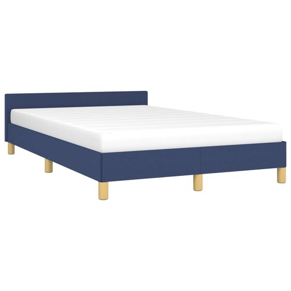 vidaXL Bedframe zonder matras 120x190 cm stof blauw