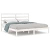 vidaXL Bedframe zonder matras massief grenenhout wit 200x200 cm