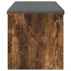 vidaXL Halbank met kussen Gerookt eiken 103 x 38 x 40 cm