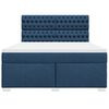 vidaXL Boxspring met matras stof blauw 180x200 cm