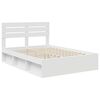 vidaXL Bedframe met hoofdeinde Wit 140 x 190 cm Massief grenenhout