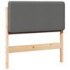 vidaXL Gestoffeerd hoofdbord met hoofdeinde Bruin en Licht Grijs 90 cm